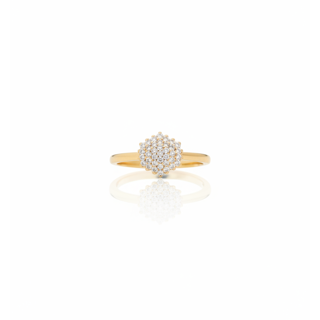 Anel chuveirinho cravejado zircônia Anel chuveirinho cravejado zircônia